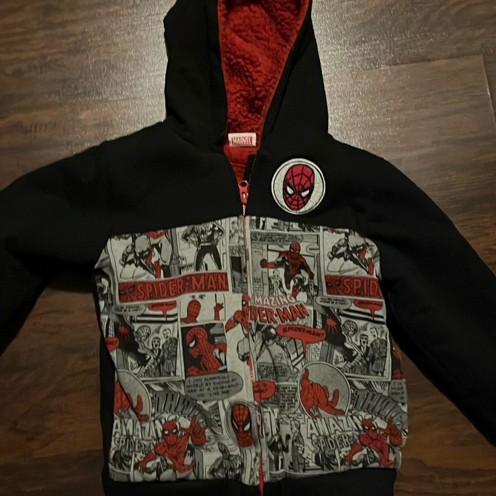 Spiderman hoodie size 7
